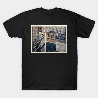 Handpainted mural advertisements of the 1940s in Manhattan, NYC - Kodachrome Postcard T-Shirt